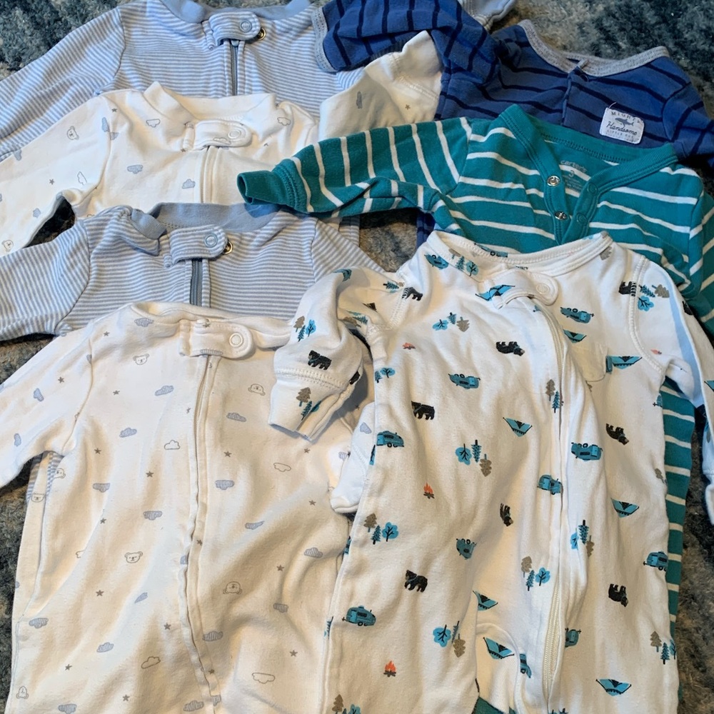 Bundle of Carter’s 3 month pajamas.